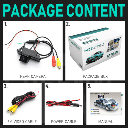 Camera marsarier HD, unghi 170 grade cu StarLight Night Vision pentru Nissan Qashqai, X-Trail, Juke, Pathfinder, Primera - FA931 [6]