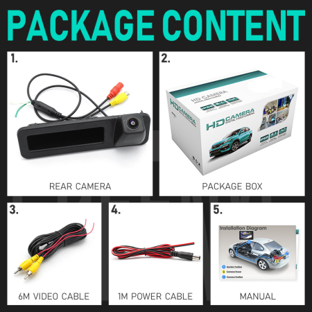 Camera marsarier HD, unghi 170 grade, StarLight Night Vision BMW G20, G30, F52, X1 F48, X2 F39, X3 G01, iX3 G08, X4 G02, X5 G05, X6 G06 - FA8043 [3]