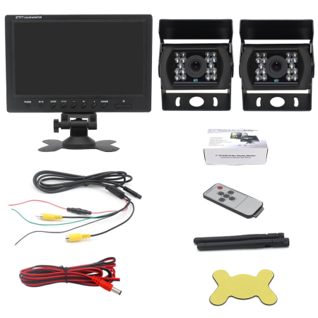 Kit marsarier wireless cu 2 camere si display de 9" 12V~24V, pentru Camioane, Autocare, Bus-uri - BUS2 [5]