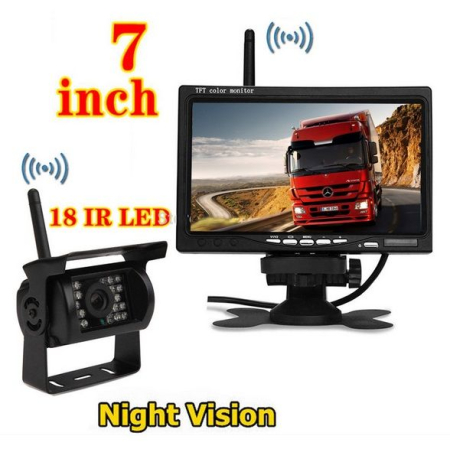CAMERE MARSARIER - Kit marsarier wireless cu camera si display de 7" 12V~24V, K611W pentru Camioane, Autocare, Bus-uri