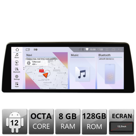 NAVIGATII DEDICATE - Navigatie BMW Seria5 E60 2006-2012 cu ecran CCC Android ecran 10.25" 4+64 4G BT