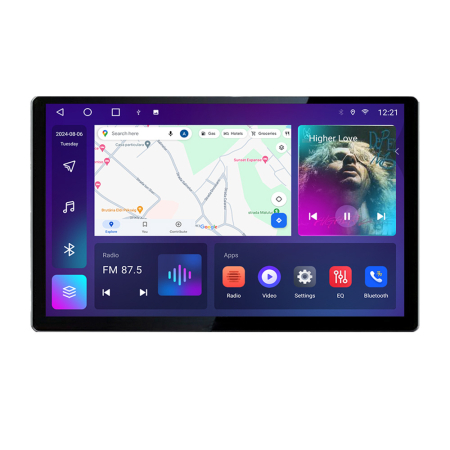 NAVIGATII DEDICATE - Navigatie dedicata BMW Seria 3 E46 N-052 Edonav ecran 13" 2K 4+32 Android Waze USB Navigatie 4G 360 Toslink Youtube Radio KIT-