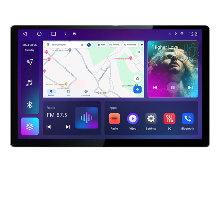 NAVIGATII DEDICATE - Navigatie dedicata Chrysler Jeep N-202 Edonav ecran 13" 2K 4+32 Android Waze USB Navigatie 4G 360 Toslink Youtube Radio KIT-202 V3