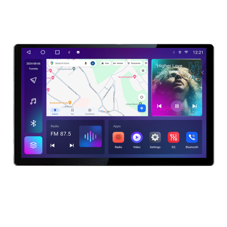 NAVIGATII DEDICATE - Navigatie dedicata Dacia Duster 2019- N-199 Edonav ecran 13" 2K 4+32 Android Waze USB Navigatie 4G 360 Toslink Youtube Rad