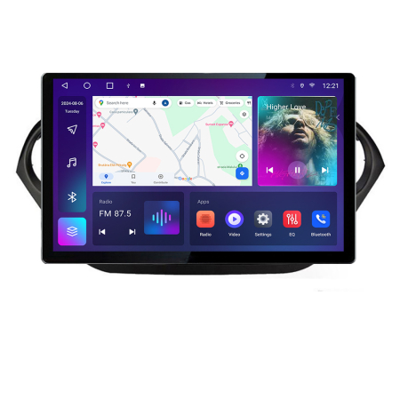 NAVIGATII DEDICATE - Navigatie dedicata Hyundai I10 2020 N-I10 Edonav ecran 13" 2K 4+32 Android Waze USB Navigatie 4G 360 Toslink Youtube Radio KIT