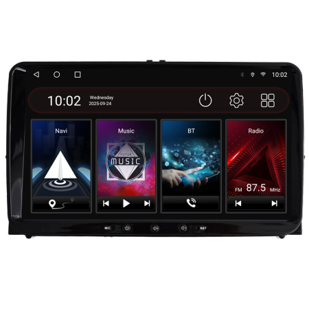 SKODA - Navigatie dedicata VW Skoda Seat Edotec VW PRO ecran 9" Qled Android 8 core 4+64 4G DSP 360 Wifi radio usb BT GPS carplay android auto
