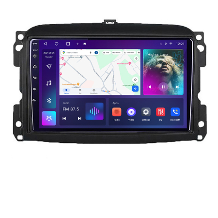 FIAT - Navigatie Fiat 500 2015-2021 B-500new  Android Ecran QLED octa core 4+64 carplay android auto KIT-500new+EDT-E310V3