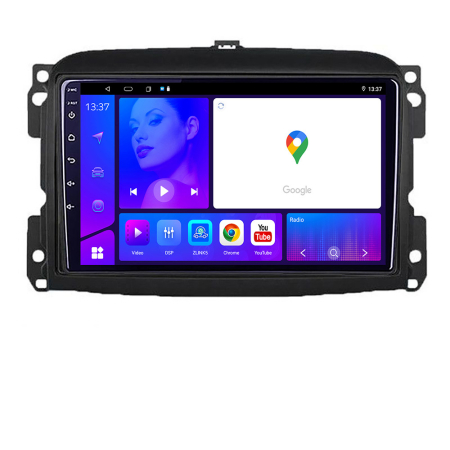 FIAT - Navigatie Fiat 500 2015 2021 KIT 500new -LITE Android Ecran 720P Octa Core 8 128 Carplay