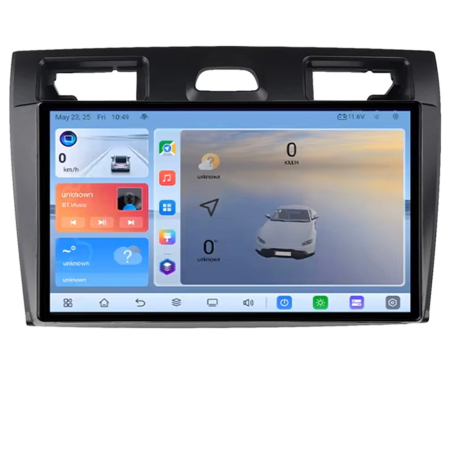 FORD - Navigatie Ford Fiesta MK5 2002-2008 Android ecran Qled 2K Octa core 8+128 KIT-fiesta-mk5+EDT-E409V3