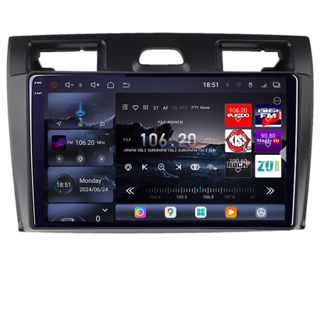 FORD - Navigatie Ford Fiesta MK5 2002-2008 Android radio gps internet 8 core QLED 2K 16+512GB 360 Edotec