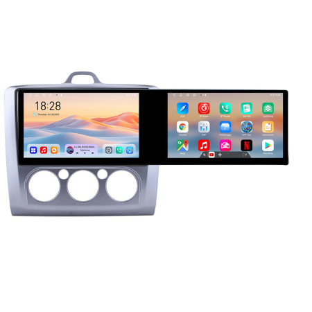 FORD - Navigatie Ford Focus clima manuala Kit-140-manual Edotec 2 ecrane  8 core 4+128 21.6 inch Incell android Wifi 5Ghz gps internet 32