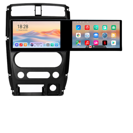SUZUKI - Navigatie Jimny 2007-2016 Kit-Jimny07 Edotec 2 ecrane  8 core 4+128 21.6 inch Incell android Wifi 5Ghz gps internet