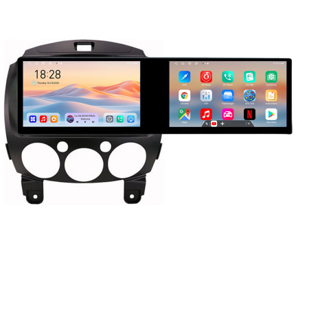 MAZDA - Navigatie Mazda 2 2007-2013 Edotec 2 ecrane  8 core 4+128 21.6 inch Incell android Wifi 5Ghz gps internet  Kit-mazda2