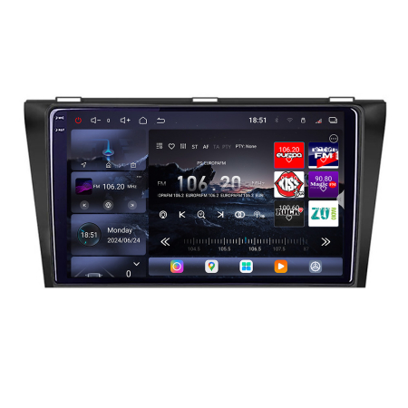 MAZDA - Navigatie Mazda 3 2004-2009 Edotec Kit-161 8 core QLED 2K 16+512GB 360 Android Waze USB Navigatie Internet Youtube Radio