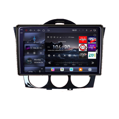 MAZDA - Navigatie Mazda RX8 2008-2011 Android radio gps internet 8 core QLED 2K 16+512GB 360 Edotec