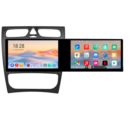 MERCEDES-BENZ - Navigatie Mercedes CLK facelift Edotec 2 ecrane  8 core 4+128 21.6 inch Incell android Wifi 5Ghz gps internet  Kit-facelift