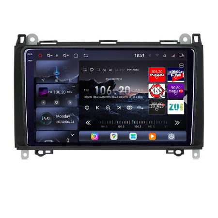 VOLKSWAGEN - Navigatie Mercedes VW Edotec Kit-068 8 core QLED 2K 16+512GB 360 Android Waze USB Navigatie Internet Youtube Radio