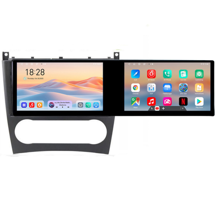 MERCEDES-BENZ - Navigatie Mercedes W203 CLC Kit-093 Edotec 2 ecrane  8 core 4+128 21.6 inch Incell android Wifi 5Ghz gps internet