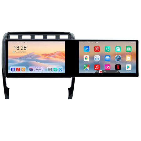 PORSCHE - Navigatie Porsche Cayenne 2002-2011 Kit-443 Edotec 2 ecrane  8 core 4+128 21.6 inch Incell android Wifi 5Ghz gps internet  Q