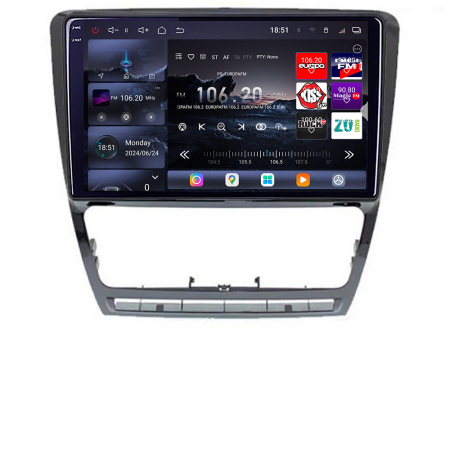 SKODA - Navigatie Skoda Octavia 2 2005-2013 Edotec Kit-005 8 core QLED 2K 16+512GB 360 Android Waze USB Navigatie Internet Youtube Radio