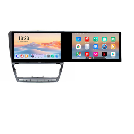 SKODA - Navigatie Skoda Octavia 2 2005-2013 Manual Kit-005 Edotec 2 ecrane  8 core 4+128 21.6 inch Incell android Wifi 5Ghz gps internet