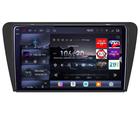 SKODA - Navigatie Skoda Octavia 3 2013-2020 Edotec Kit-279 8 core QLED 2K 16+512GB 360 Android Waze USB Navigatie Internet Youtube Radio