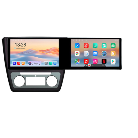 SKODA - Navigatie Skoda Yeti 2009-2014 Kit-YETI Edotec 2 ecrane  8 core 4+128 21.6 inch Incell android Wifi 5Ghz gps internet