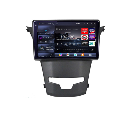 SSANG YONG - Navigatie Ssangyong Korando 2014-2019 Edotec Kit-1159 8 core QLED 2K 16+512GB 360 Android Waze USB Navigatie Internet Youtube Radio