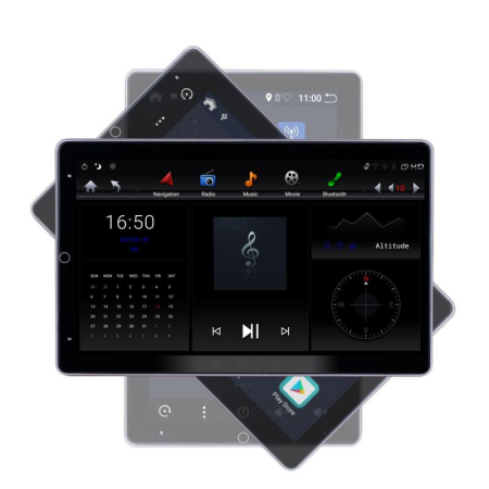 NAVIGATII UNIVERSALE - Navigatie universala 1DIN K002 ecran de 13.6" Android 9 4+64GB ecan adjustabil internt radio gps