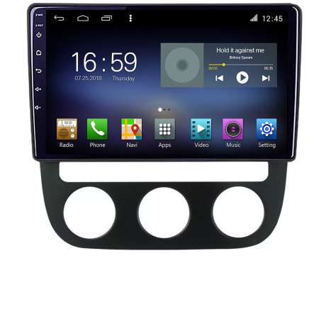 VOLKSWAGEN - Navigatie VW Golf 5 2004-2010 clima automatica Android radio gps internet Octa Core 8+128 LTE KIT-golf5-automatic+EDT-E610