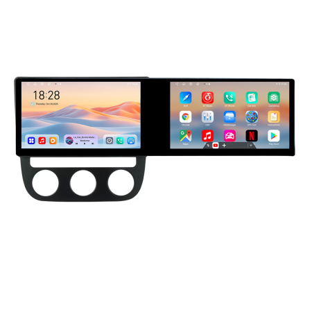 VOLKSWAGEN - Navigatie VW Golf 5 2004-2010 clima automatica Edotec 2 ecrane  8 core 4+128 21.6 inch Incell android Wifi 5Ghz gps internet  KIT-golf5-automatic