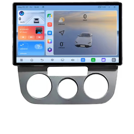 VOLKSWAGEN - Navigatie VW Golf 5 2004-2010 clima manuala Android ecran Qled 2K Octa core 4+32 KIT-golf5-manual+EDT-E410V3