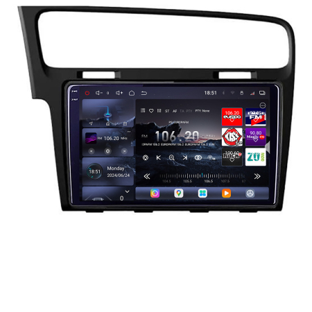 VOLKSWAGEN - Navigatie VW Golf 7 2013-2020 Edotec Kit-491 8 core QLED 2K 16+512GB 360 Android Waze USB Navigatie Internet Youtube Radio