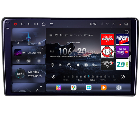 VOLKSWAGEN - Navigatie VW Passat B5  Qled 2K Octa Core 16+512GB LTE 4G DSP Wifi 5Ghz android auto carplay radio gps internet kit-b5-v2+EDT-E809-2K