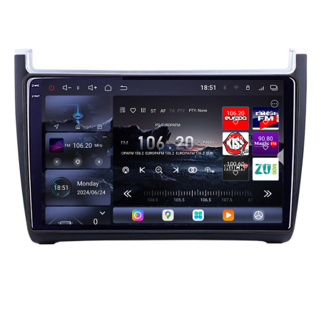 VOLKSWAGEN - Navigatie VW Polo 2014- Edotec Kit-655 8 core QLED 2K 16+512GB 360 Android Waze USB Navigatie Internet Youtube Radio