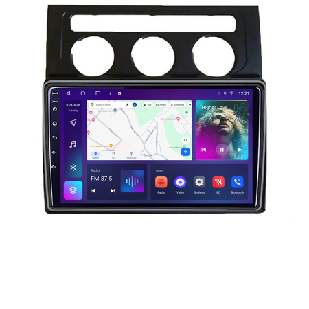 NAVIGATII DEDICATE - Navigatie VW Touran 2003-2009 clima automata B-touran2 Android Ecran QLED octa core 4+64 carplay android auto kit-touran2+EDT-E310V3