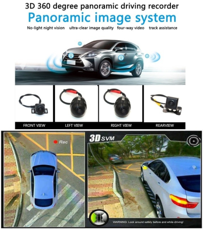 CAMERE MARSARIER - Sistem parcare 360 grade 3D cu 4 camere wide angle bird eye PZV400