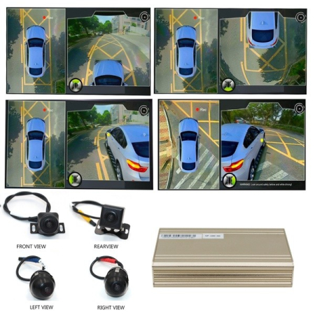 Sistem parcare 360 grade 3D cu 4 camere wide angle bird eye PZV400 [7]