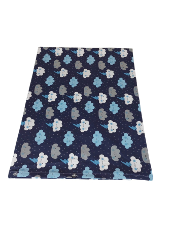 Huse pilote copii - Husa pilota 100x140 cm, M501 Norisori albastru inchis, 100% bumbac tip ranforce, Albatex Home
