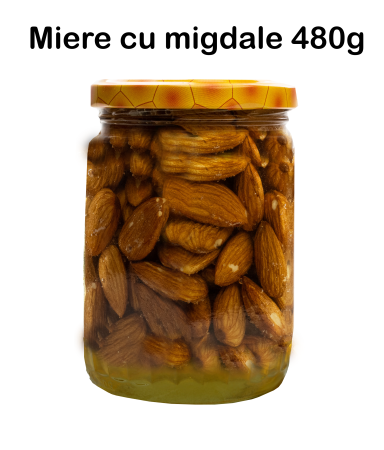 Miere cu bunatati - Miere Poliflora cu Migdale, 480g