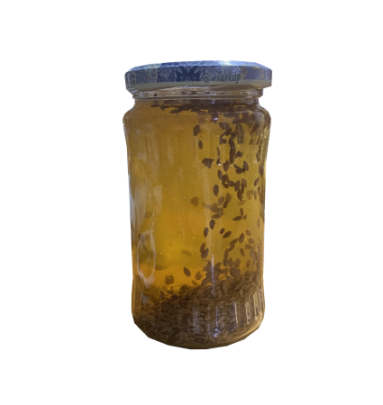 Miere cu bunatati - Miere Poliflora cu Seminte de In 480g