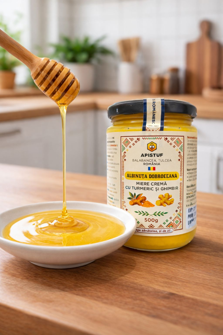 Miere naturala cu turmeric si ghimbir- Alninuta Dobrogeana [3]
