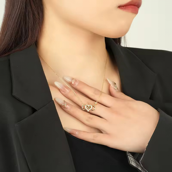 Colier pandantiv Inima Infinit, Argint 925 [2]