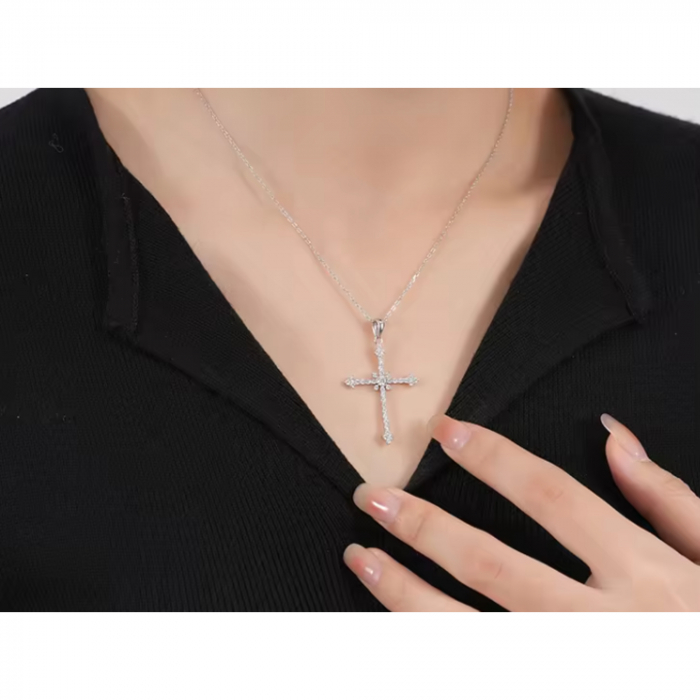 Lantisor Argint 925 cu Cruciulita cu Cristale [6]