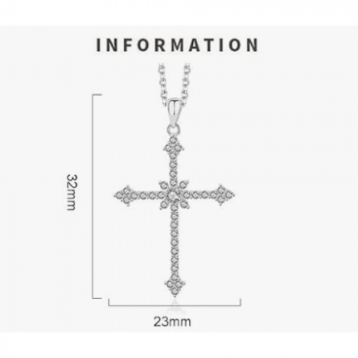 Lantisor Argint 925 cu Cruciulita cu Cristale [4]