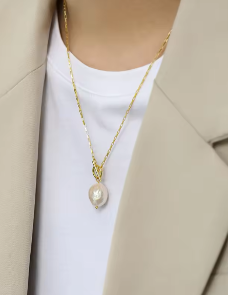 Colier de argint cu zale si perla [5]