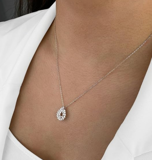 Colier din argint cununa cu cristale [6]