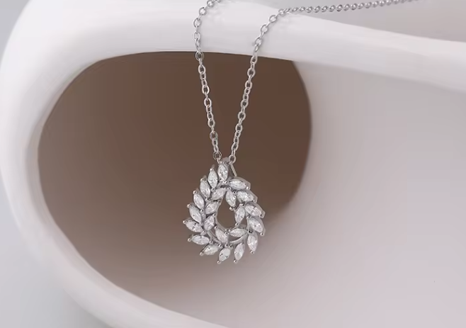 Colier din argint cununa cu cristale [8]