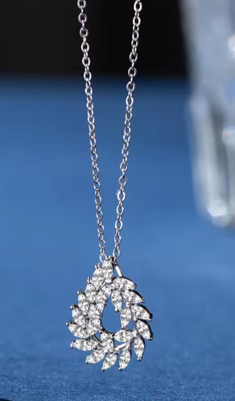 Colier din argint cununa cu cristale [2]