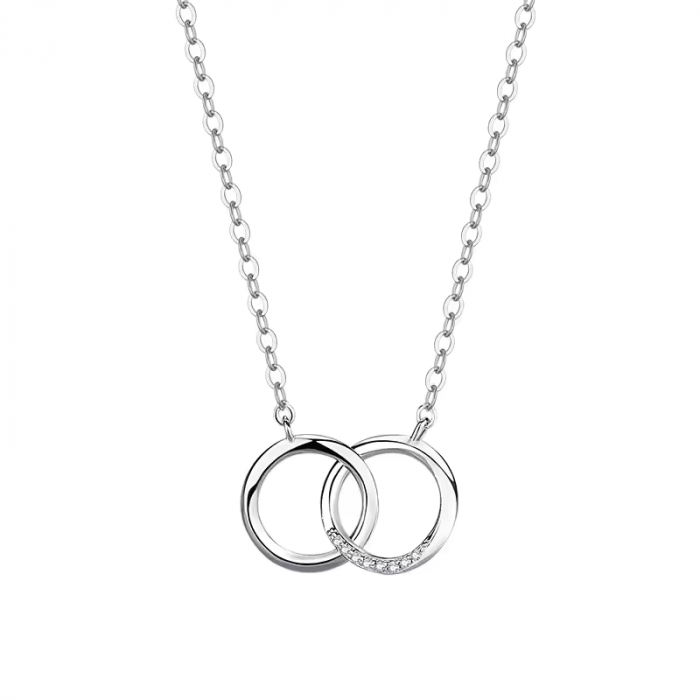 Colier din argint 925 cu Pandantiv 2 Cercuri [2]
